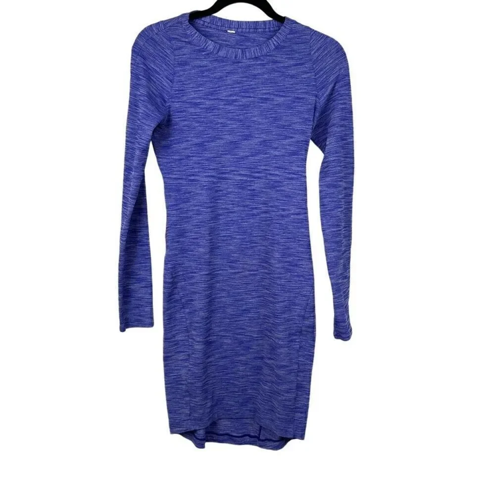 LULULEMON Athletica Heather Blue Stretch Athletic Casual Dress size 4